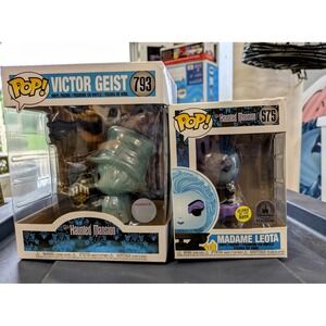 Funko Pop! Haunted Mansion~Victor Geist #793 madame Leota #575 Disney Parks Excl